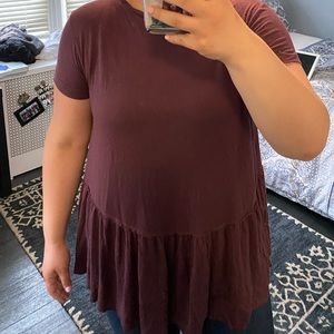 truly madly deeply peplum t shirt